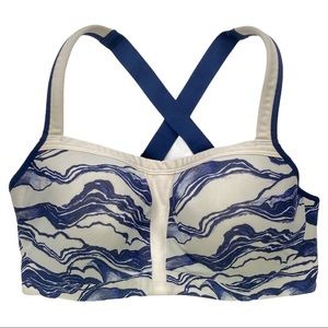 Le Mystere High Bra Impact Sports Blue/White 36DD